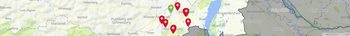 Kartenansicht für Apotheken-Notdienste in der Nähe von Steinbrunn (Eisenstadt-Umgebung, Burgenland)